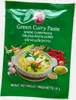 A green pouch of green curry paste with an illustration of the curry dish. Náhľad obrázku produktu