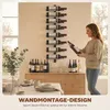 HOMCOM Weinregal Flaschenregal zur Wandmontage für 8 Produktbild-Vorschau 5
