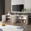 MODFU TV skříňka TV stolek se 3 dvířky a 3 zásuvkami, TV Náhled obrázku produktu 2