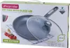 The image shows the retail packaging of a Kamille fry pan with a glass lid. Náhľad obrázku produktu