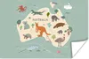 MuchoWow® Poster Tiere - Australien - Weltkarte - Kinder - Produktbild-Vorschau 1