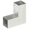 vidaXL Connettore per pali a L Metallo zincato 71 x 71 mm Anteprima dell’immagine prodotto 7