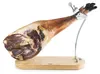 Schinkenhalter faltbar drehbar Edelstahl Bambus 48x18,5 cm Produktbild-Vorschau 2