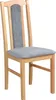 A single wooden chair with gray upholstery. Voir les images du produit