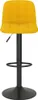 A single yellow bar stool with a black base and stem, shown from the front. Voir les images du produit
