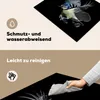 KitchenYeah© Herdabdeckplatte Blaumeise - Vogel - Schwarz , Produktbild-Vorschau 4
