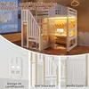 Lit mezzanine pour enfant 90 x 200 cm en pin et MDF, lit Voir les images du produit 5
