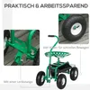 Zahradní vozík Outsunny s výsuvným sedátkem do 150 kg a Náhled obrázku produktu 6