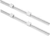 Two linear guide rails with bearing blocks on a white background. Náhled obrázku produktu