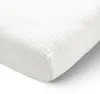 Spannbettlaken Musselin-Baumwolle weiß 90x200 cm für Produktbild-Vorschau 1
