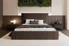 FEDVE Polsterbett Acate aus Velvet 180x200 cm, Braun Produktbild-Vorschau 3