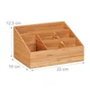 Relaxdays Schreibtisch Organizer, 6 Fächer für Stifte, Produktbild-Vorschau 4