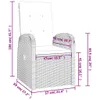 vidaXL Ensemble de jardin 7 pièces avec coussins Gris Poly Voir les images du produit 7