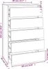 Cassettiera Grigio Cemento 60x36x103 cm in Legno Anteprima dell’immagine prodotto 9