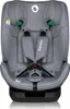 A gray car seat with black and green accents, shown from the front. Náhled obrázku produktu