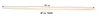A wooden stick with measurement indicators above and below it. Produktbild-Vorschau
