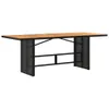 vidaXL Gartentisch mit Holzplatte Schwarz 190x80x75 cm Poly Produktbild-Vorschau 1