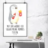Mr. & Mrs. Panda Bild Pinguin Pommes DIN A1 - Weiß - Produktbild-Vorschau 2