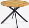 Tisch 100cm rund aus Holz mit gekreuzten Beinen Küche Produktbild-Vorschau 1