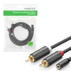 Ugreen 10561, 3.5mm, Samice, 2 x RCA, Samec, 0,2 m, Černá Náhled obrázku produktu 7