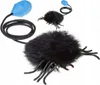 Two toy spiders with blue bulbs and black cords on a white background. Produktbild-Vorschau