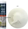 A tube of Bostik High Tack H785 adhesive and a dollop of the white adhesive product. Produktbild-Vorschau