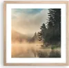 Gerahmtes Poster - Rahmen in heller Eiche - Nebel See Wald Produktbild-Vorschau 1