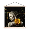 MuchoWow® Textilposter Frauen - Rosen - Gold - Marmor 40x40 Produktbild-Vorschau 1