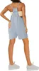 ASKSA Damen Jumpsuit Sommer Ärmellos Kurz Latzhose Overall Produktbild-Vorschau 3