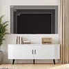 Meuble TV BEALIFE, 145x40x55 cm, avec 2 volets roulants | Voir les images du produit 5