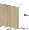 Armadio da Parete Bianco e Rovere Sonoma 60 cm - Design Anteprima dell’immagine prodotto 4