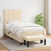 Boxspringbett mit Matratze Creme 90x200 cm Stoff Produktbild-Vorschau 2