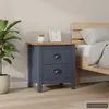 Nachtkastje Hill 46x35x49,5 cm massief grenenhout grijs Productafbeelding-voorbeeld 2
