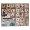 84 lettres en bois en forme de drapeau, non peintes, pour Voir les images du produit 2