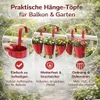 8 Hängetöpfe Rot Kräuter Blumentopf Hängetopf Pflanztopf Produktbild-Vorschau 3