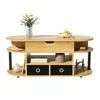 A modern wooden coffee table with storage. Produktbild-Vorschau