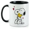 Hrnek Peanuts Snoopy Woodstock – 330 ml, barva: černá Náhled obrázku produktu 2