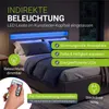 Juskys Polsterbett Lyon 140 x 200 cm grau – Bettgestell mit Produktbild-Vorschau 3