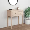 Tavolo consolle 70x35x75 cm in legno di pino massiccio Anteprima dell’immagine prodotto 2