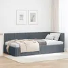 vidaXL Eckbettgestell mit Kopfteil Dunkelgrau 100 cm x 200 Produktbild-Vorschau 2