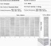 Product specifications and dimensions for a room divider. Anteprima dell’immagine prodotto