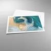 Poster - Poster ohne Rahmen - Golden Türkis Hintergrund - Produktbild-Vorschau 3