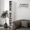 HOMCOM Rangements pour CD et DVD, étagère colonne de Voir les images du produit 3