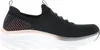 A side view of a black Skechers sneaker with pink and white accents. Náhled obrázku produktu