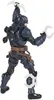 A full-body shot of a Batman action figure from the back, holding weapons. Produktbild-Vorschau