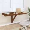 vidaXL Table murale pliante marron imitation chêne Voir les images du produit 9