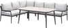 A sectional outdoor sofa and dining table set. Produktbild-Vorschau
