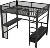 Letto a soppalco Sweiko 140 x 200 cm in metallo con USB, Anteprima dell’immagine prodotto 13