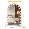 Kosmetikspiegel mit 17 LED-Leuchten, gebogener Produktbild-Vorschau 5