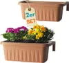 2er Set Blumenkasten Balkongeländer Balkon Blumenkasten Produktbild-Vorschau 1